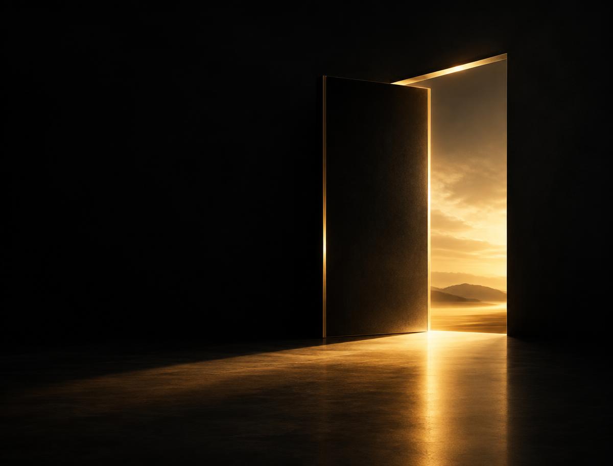 Golden light representing personal breakthrough